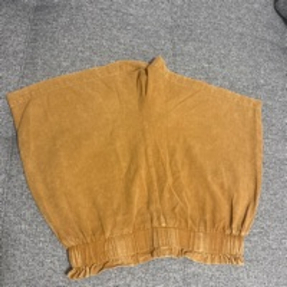 NWOT-Women Jane Delancey Shorts, S, Mustard Yellow/ brown, 100%cotton - Picture 3 of 3